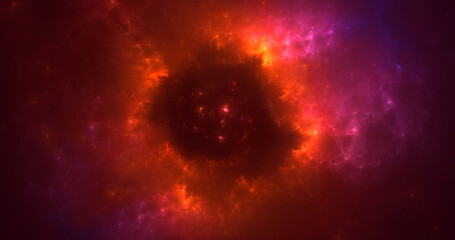 3D rendering abstract fractal polygon background 