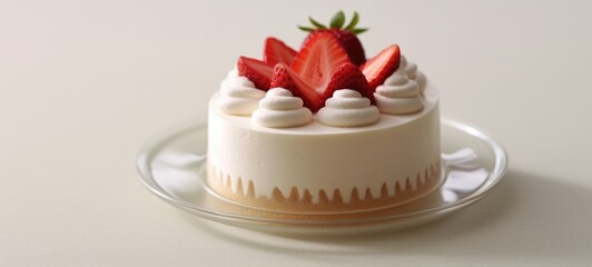 strawberry cake tart pie dessert pastry food, ai