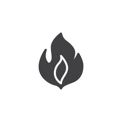 Fire burn vector icon