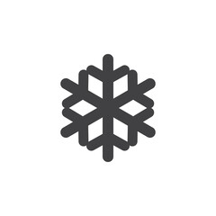 Obraz premium Snowflake vector icon