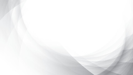 Abstract white and gray color background with geometric round shape. Vector illustration.