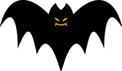 Halloween bat vector illustration, creepy decoration