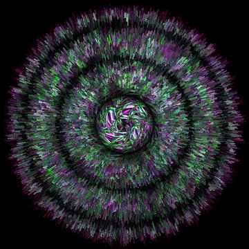 bright colourful animal skip patterned zigzag wave design on a black background
