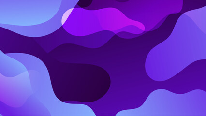 Abstract purple,liquid wavy shapes futuristic banner. Glowing retro waves vector background