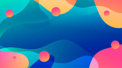 Abstract colorful,liquid wavy shapes futuristic banner. Glowing retro waves vector background