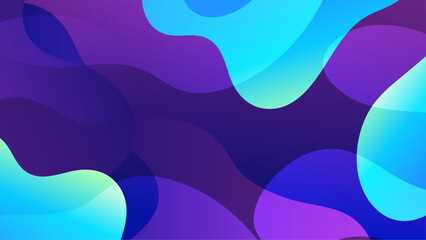 Fluid gradient background vector. Cute and minimal style posters with purple blue, vibrant organic shapes and liquid color. Modern wallpaper design for social media, idol poster, banner, flyer.