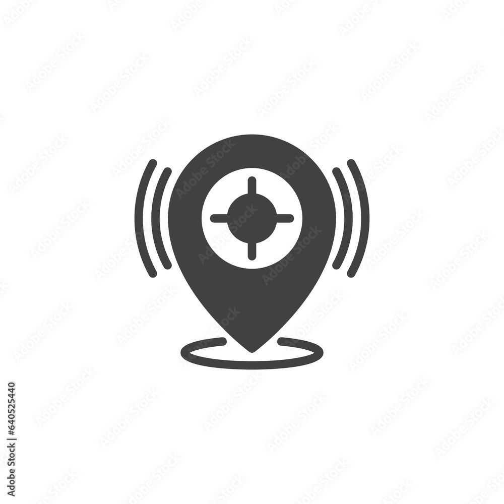 Poster Navigation marker signal vector icon