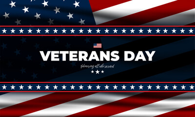 Happy Veterans Day United States of America background vector illustration