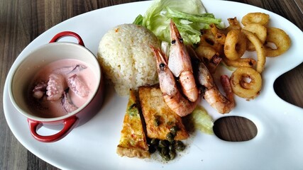 Garlic fried shrimp, Hawaiian food