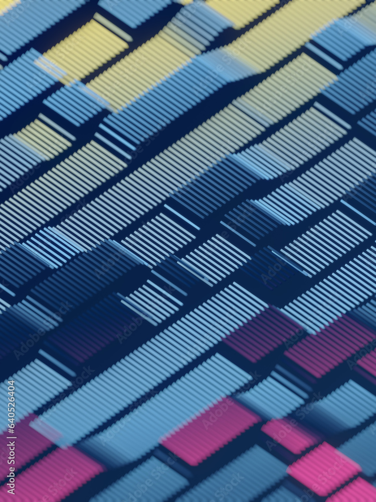 Aufkleber digital technology abstract background. orthogonal projection. design element. 3d rendering digital 