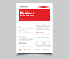 Corporate business flyer poster pamphlet brochure cover template design with red color on a4 paper size. For marketing, business proposal, promotion, advertise, publication, cover page