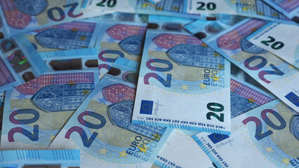 euro notes background