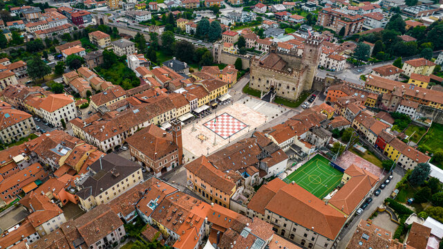 Chess square in Marostica, Italy
