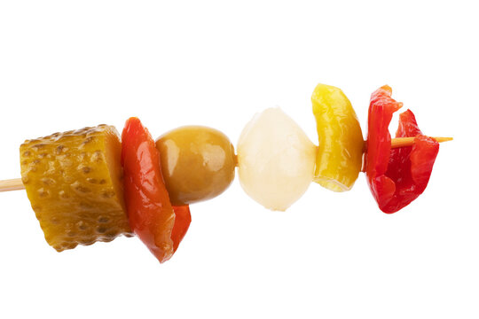 Vegetables skewers  the concept of healthy eating