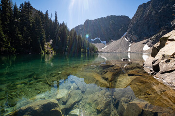 Blue Lake in North Cascades National Park in Washington State.