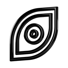 This is a beautifully designed 3D abstract icon with a beautiful metallic texture.