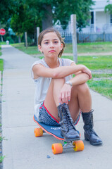 Portrait of a tween Skater girl