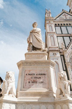 Monument to Dante Alighieri in Piazza Santa Croce, Florence