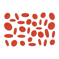 Blood circulating throughout the body