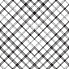 Monochrome Classic Plaid textured Seamless Pattern