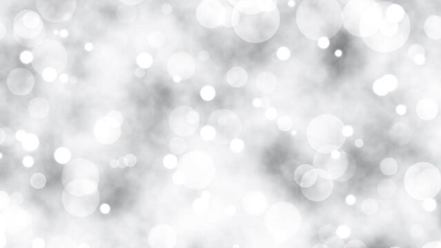White Bokeh Seamless Loop Abstract Background with Vignette