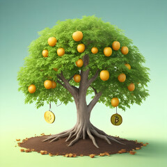 Crypto Harvest: Tree Growing Bitcoins Instead of Fruits
