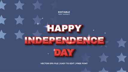 Happy Independence Day typography premium editable text effect