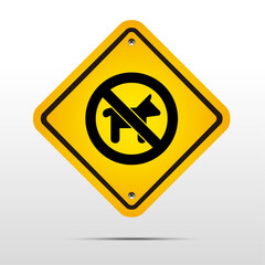 No dogs allowed. Dog prohibition sign
