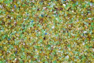 Ion-exchange Activate filter media for water softening beads or granules texture background. Activate filter media water filter for residential drinking or industrial texture surface,top view