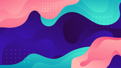 Fluid gradient background vector. Cute and minimal style posters with Pink blue, vibrant organic shapes and liquid color. Modern wallpaper design for social media, idol poster, banner, flyer.