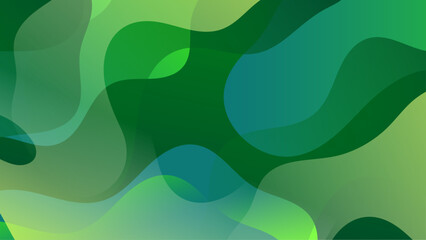 Gradient background with morphing shapes. Morphing green blobs. Vector 3d illustration. Abstract 3d background. Liquid colors. Decoration for banner or sign design
