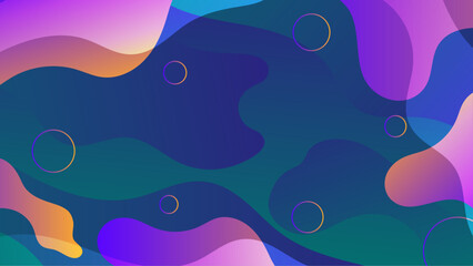 Gradient background with morphing shapes. Morphing purple blue pink blobs. Vector 3d illustration. Abstract 3d background. Liquid colors. Decoration for banner or sign design