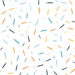 Seamless abstract İ letter vector geometric pattern. Colorful letters on white background. Random order. Gift wrapping paper, fabric, poster. Bed linen and interior. School and learning theme.