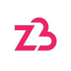 Letter Z or ZB heart love creative logo design