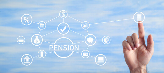 Concept of Pension. Business. Finance