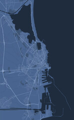 Constanta map, blue poster