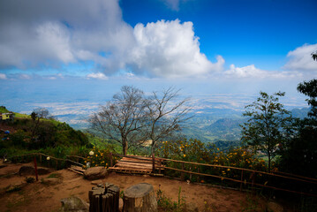 Mountain view in thailand,Landscape of nature, Phu Thap Boek, Phetchabun Province, Thailand.