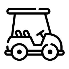 golf cart Line Icon © Barudak Lier