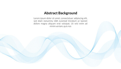 Abstract wavy elements. Design elements for modern science and technology with line design. Abstract vector background. Waves banner.