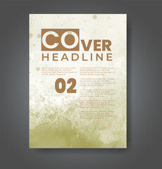 Cover template with watercolor background. Design for your cover, date, postcard, banner, logo.