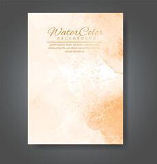 Cover template with watercolor background. Design for your cover, date, postcard, banner, logo.