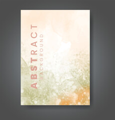 Cover template with watercolor background. Design for your cover, date, postcard, banner, logo.