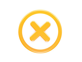 Fototapeta premium Wrong icon 3d render illustration vector