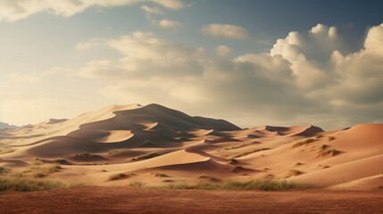 Fototapeta na wymiar sand dunes shaped by whispers of forgotten knowledge | generative ai