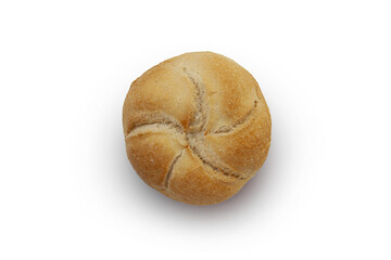 Tasty fresh bun, isolated on a transparent background