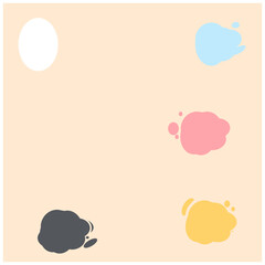 Color palette painting board basic shape
