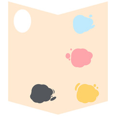 Color palette painting board basic shape
