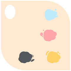 Color palette painting board basic shape
