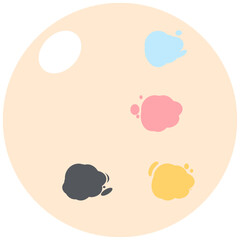 Color palette painting board basic shape
