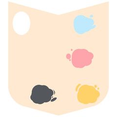 Color palette painting board basic shape
